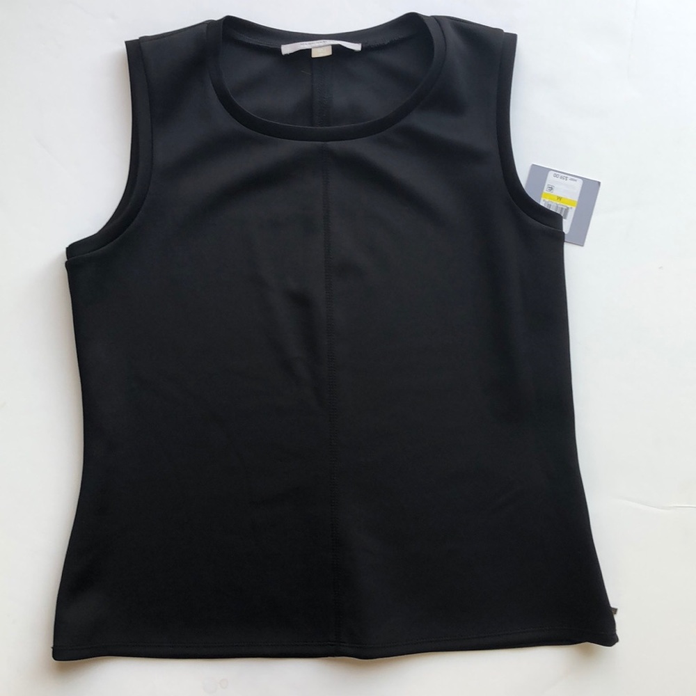 Marc New York black side zip tank